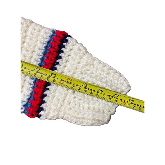 Vintage Handmade‎ Crochet Women’s Long Sweater Aztec Retro Boho READ - Picture 11 of 11